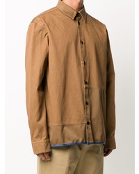 Мужская коричневая куртка-рубашка от Oamc