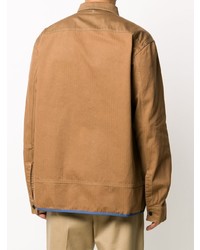 Мужская коричневая куртка-рубашка от Oamc