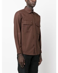 Мужская коричневая куртка-рубашка от GR10K