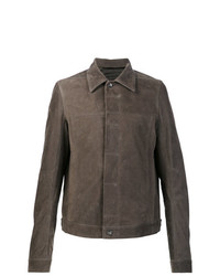 Мужская коричневая куртка-рубашка от Rick Owens