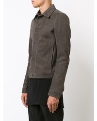 Мужская коричневая куртка-рубашка от Rick Owens