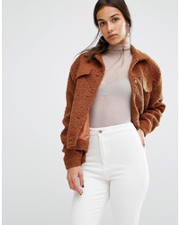 Женская коричневая куртка от Boohoo