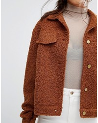 Женская коричневая куртка от Boohoo