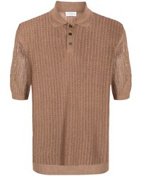 Мужская коричневая льняная футболка-поло от Ballantyne