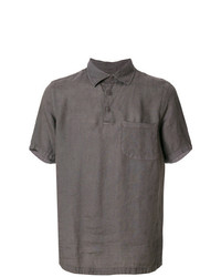 Мужская коричневая льняная футболка-поло от Costumein