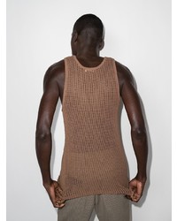 Мужская коричневая майка от Nanushka