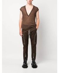 Мужская коричневая майка от Rick Owens