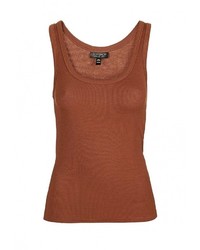 Женская коричневая майка от Topshop