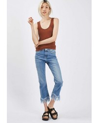 Женская коричневая майка от Topshop