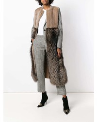 Женская коричневая меховая безрукавка от Blancha