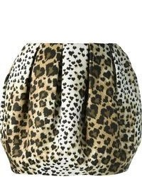 Коричневая мини-юбка с леопардовым принтом от RED Valentino