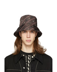 Коричневая панама с принтом