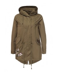 Женская коричневая парка от B.Style