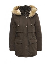 Женская коричневая парка от B.Style