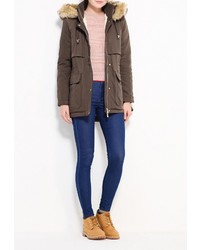 Женская коричневая парка от B.Style