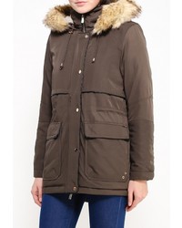 Женская коричневая парка от B.Style