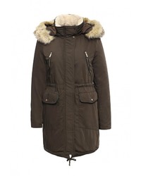 Женская коричневая парка от B.Style