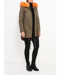 Женская коричневая парка от B.Style