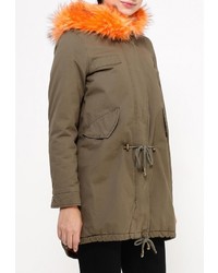 Женская коричневая парка от B.Style