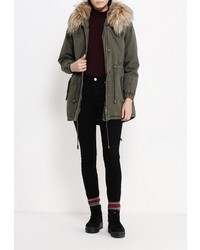 Женская коричневая парка от Fantasy