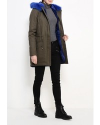 Женская коричневая парка от Grand Style