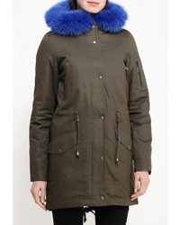 Женская коричневая парка от Grand Style