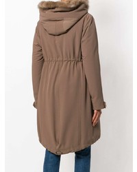 Женская коричневая парка от Liska