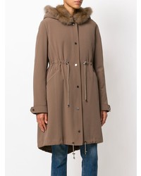 Женская коричневая парка от Liska