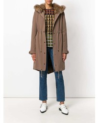 Женская коричневая парка от Liska