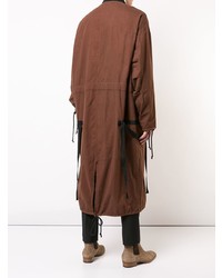 Мужская коричневая парка от Haider Ackermann