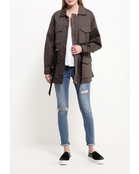 Женская коричневая парка от LOST INK