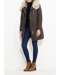 Женская коричневая парка от Motivi