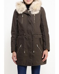 Женская коричневая парка от Motivi