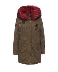 Женская коричневая парка от QED London