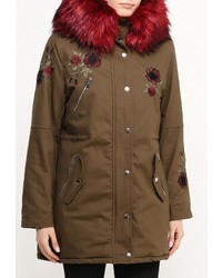 Женская коричневая парка от QED London