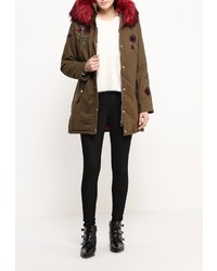 Женская коричневая парка от QED London