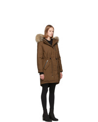 Женская коричневая парка от Mackage