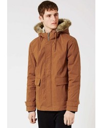 Мужская коричневая парка от Topman