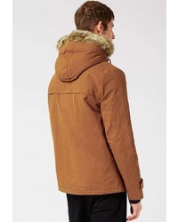 Мужская коричневая парка от Topman