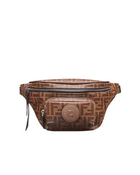 Мужская коричневая поясная сумка от Fendi
