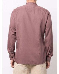 Мужская коричневая рубашка с длинным рукавом от BOSS