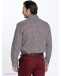 Мужская коричневая рубашка с длинным рукавом от Conti Uomo
