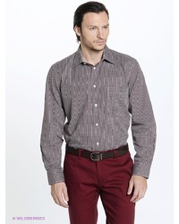 Мужская коричневая рубашка с длинным рукавом от Conti Uomo