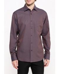 Мужская коричневая рубашка с длинным рукавом от GREG