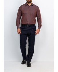 Мужская коричневая рубашка с длинным рукавом от GREG