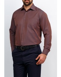 Мужская коричневая рубашка с длинным рукавом от GREG