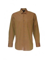 Мужская коричневая рубашка с длинным рукавом от GREG