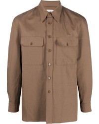 Мужская коричневая рубашка с длинным рукавом от Lemaire