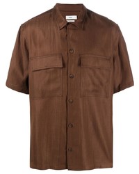 Мужская коричневая рубашка с коротким рукавом от Closed