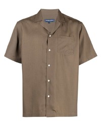 Мужская коричневая рубашка с коротким рукавом от Frescobol Carioca